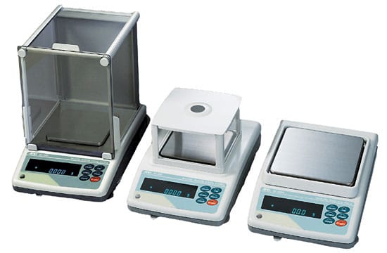 different configurations of the AnD GF  Scientific Weighing Balance